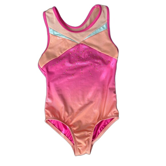 More than Magic Girls Orange and Pink Dance/Leotard Size 6X - Picture 1 of 6